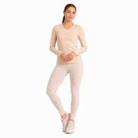Playera Térmica de Manga Larga con Cuello V – Nude
