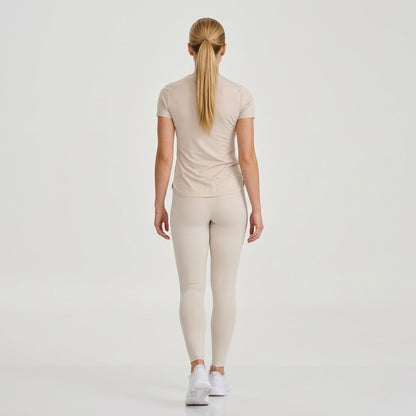 Beige Short Sleeve Sports T-Shirt