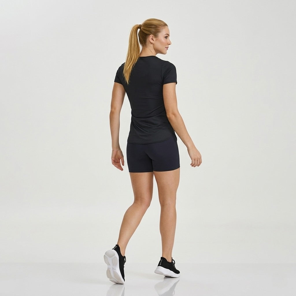 Black Short Sleeve Sports T-Shirt