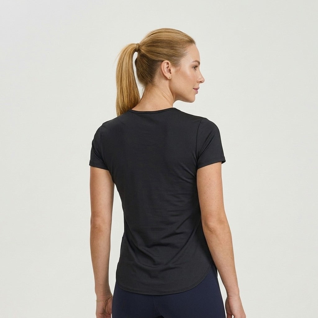 Black Short Sleeve Sports T-Shirt