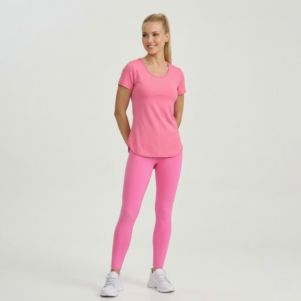 Pink Short Sleeve Sports T-Shirt