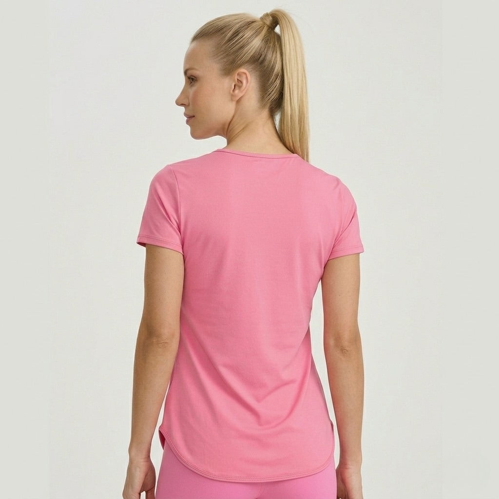 Pink Short Sleeve Sports T-Shirt