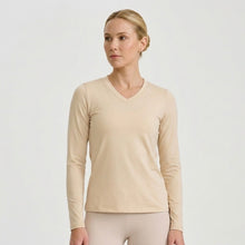 Nude Long Sleeve V-Neck Thermal Shirt