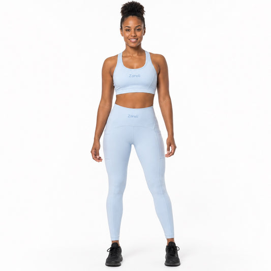 Light Blue Sculpt Leggings with Pockets