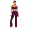 Leggings Flare de Tiro Alto – Ciruela Vino para mujer de Zareli Active