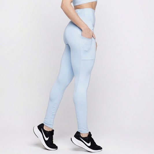 Light Blue Sculpt Leggings with Pockets