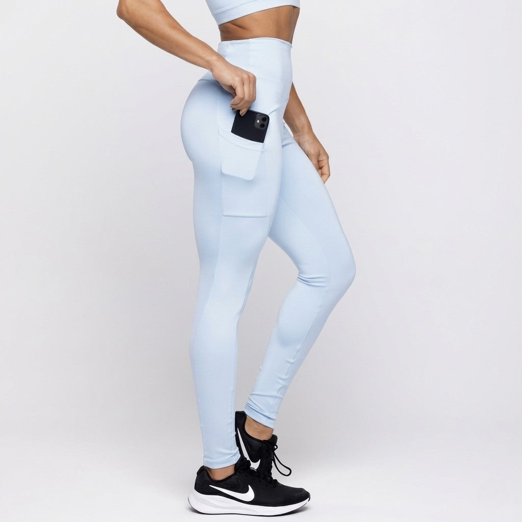 Light Blue Sculpt Leggings with Pockets