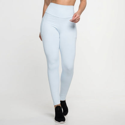 High-Waisted Leggings with Pocket – White