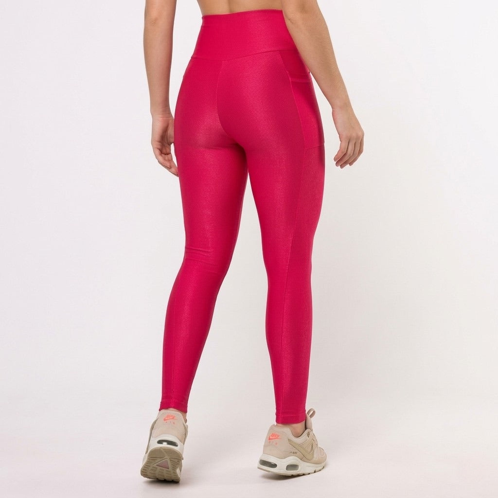 High-Waisted Leggings with Pocket – Pink