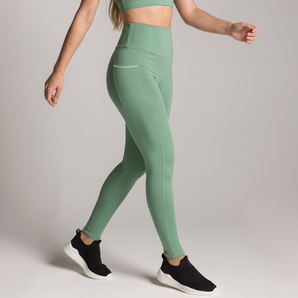 Soft Green Sculpt Leggings with Pockets