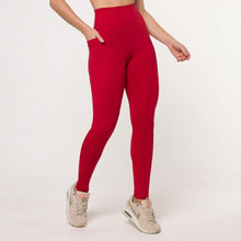 Red Sculpt Leggings with Pockets