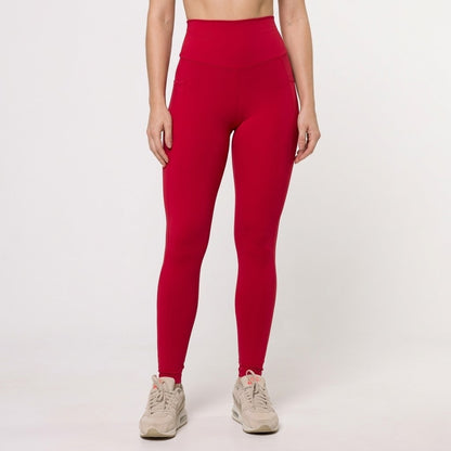 Red Sculpt Leggings with Pockets