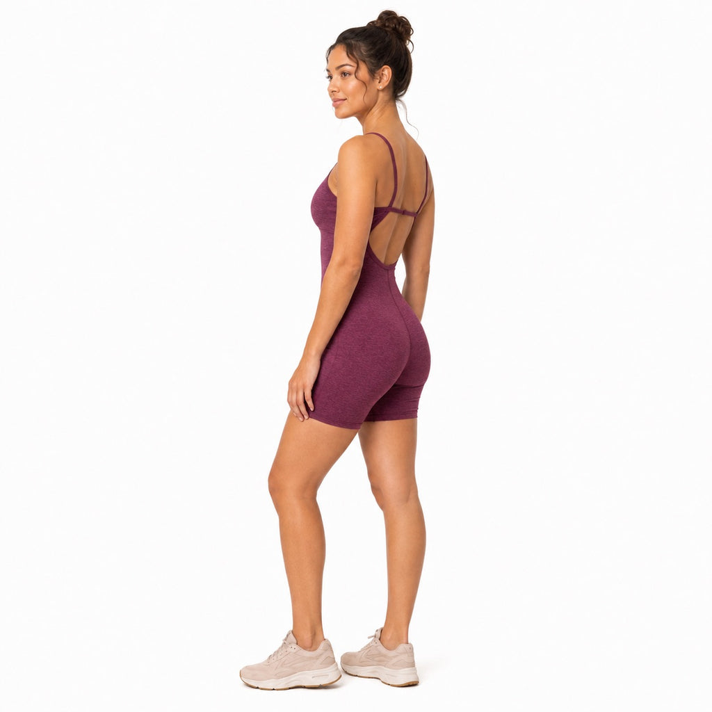 Sculpt Playsuit – Burgundy