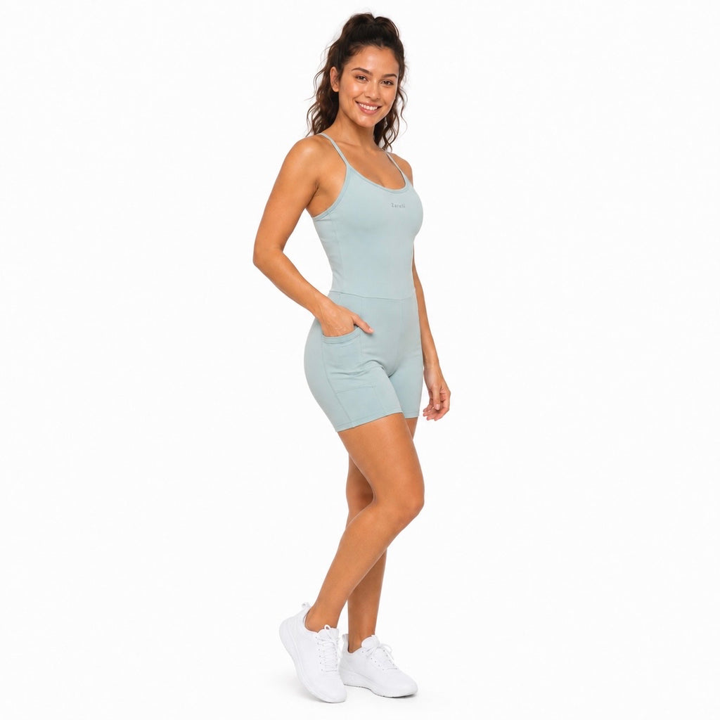 Sculpt Playsuit – Light Blue