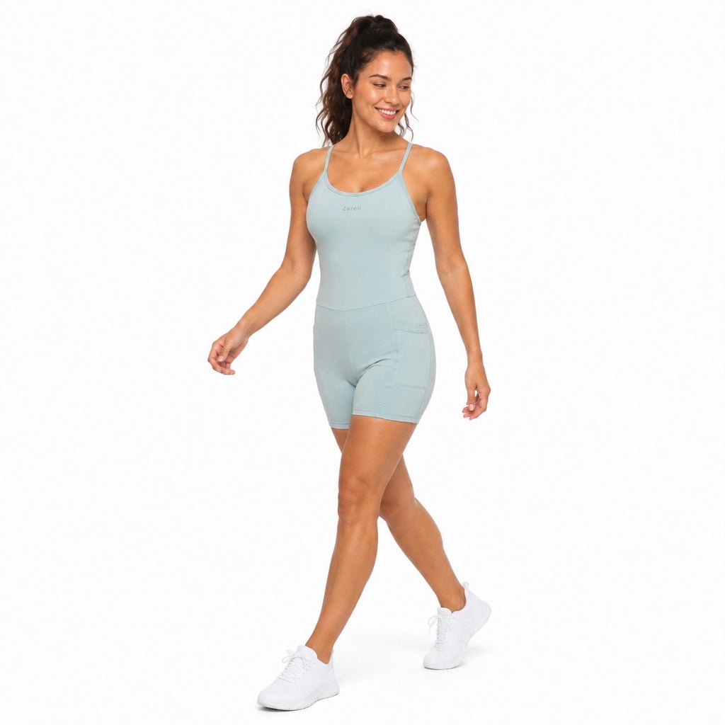 Sculpt Playsuit – Light Blue