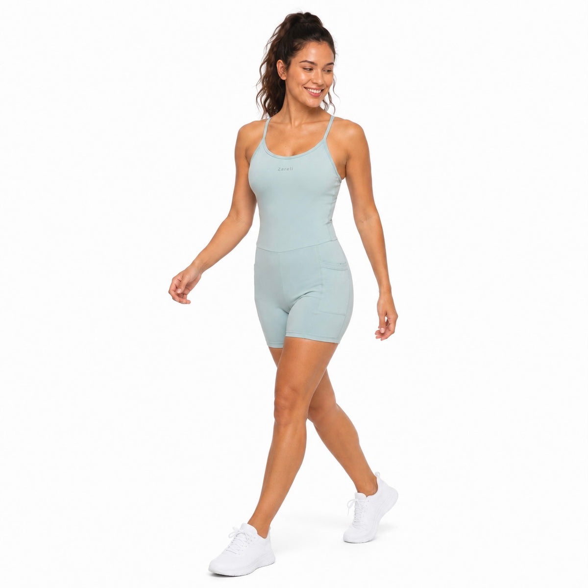 Sculpt Playsuit – Light Blue