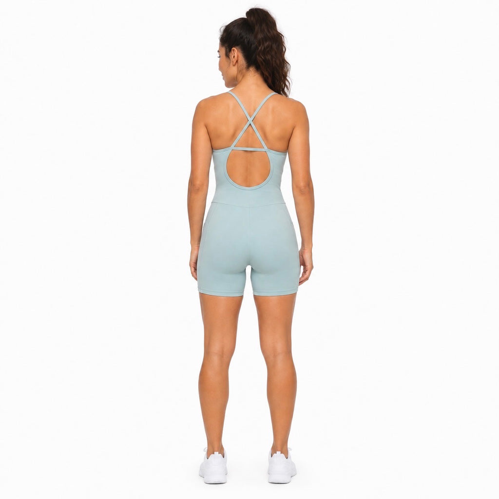 Sculpt Playsuit – Light Blue