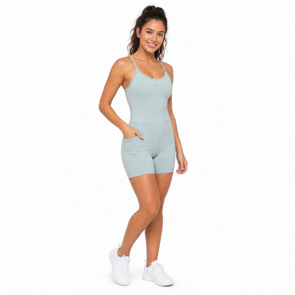 Sculpt Playsuit – Light Blue