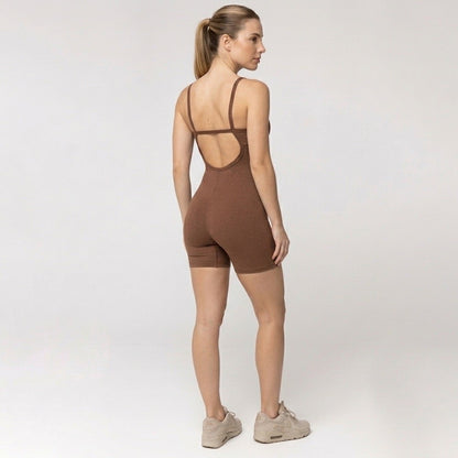 Sculpt Playsuit – Brown