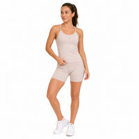 Nude Spaghetti Strap Sports Top