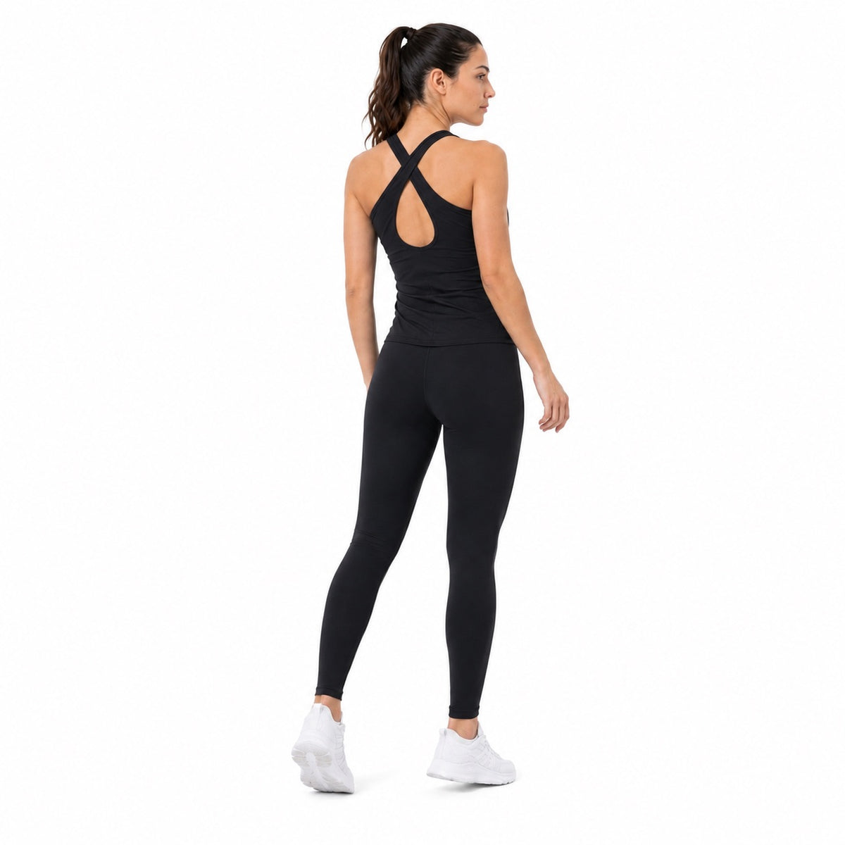 Black Sleeveless Sports Top