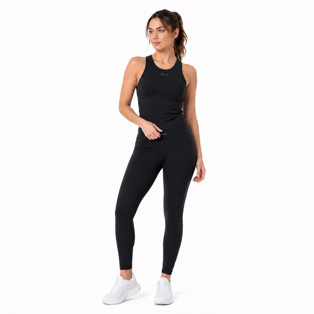 Black Sleeveless Sports Top