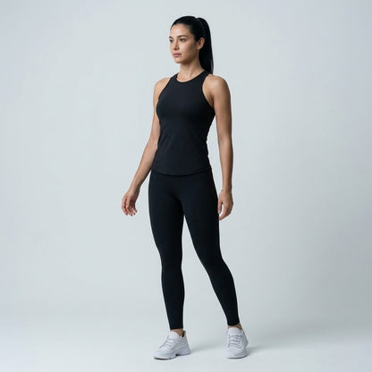 Black Sleeveless Sports Top