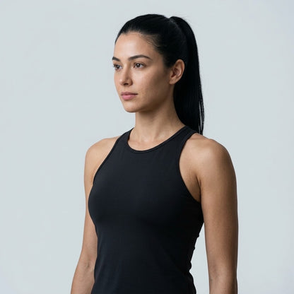 Black Sleeveless Sports Top