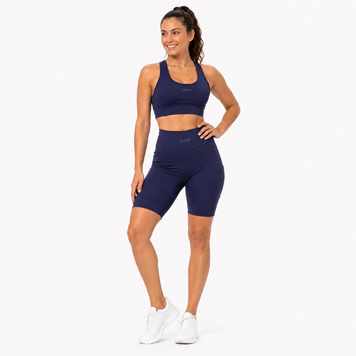 Navy Blue Performance Shorts with Pockets