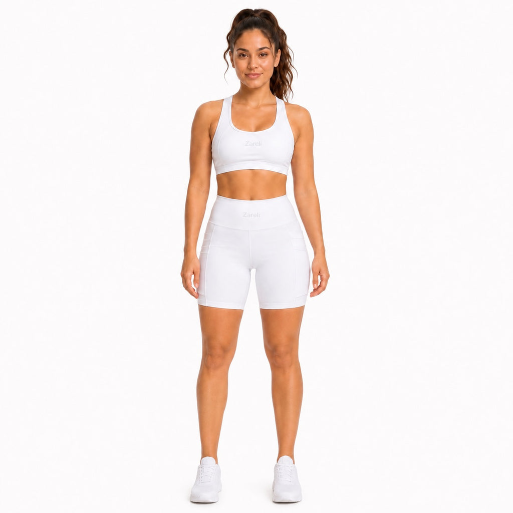 White Performance Shorts