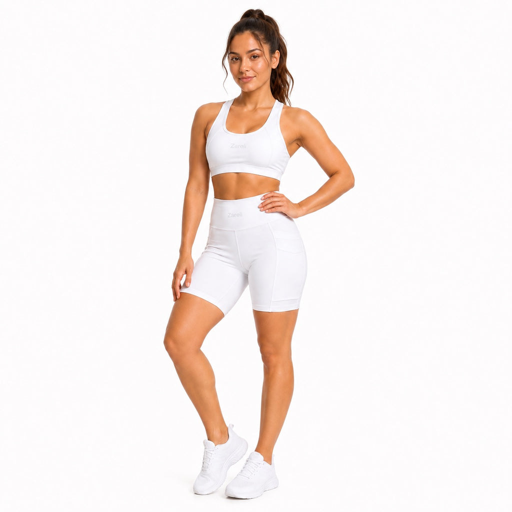 White Performance Shorts