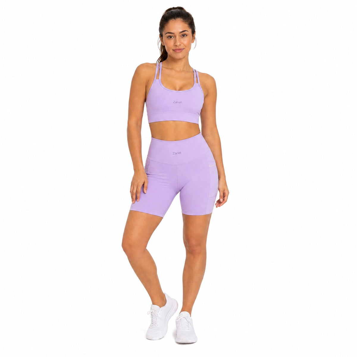 Lilac Performance Shorts with Pockets
