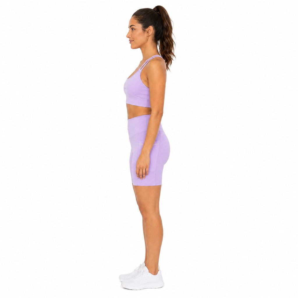 Lilac Performance Shorts with Pockets