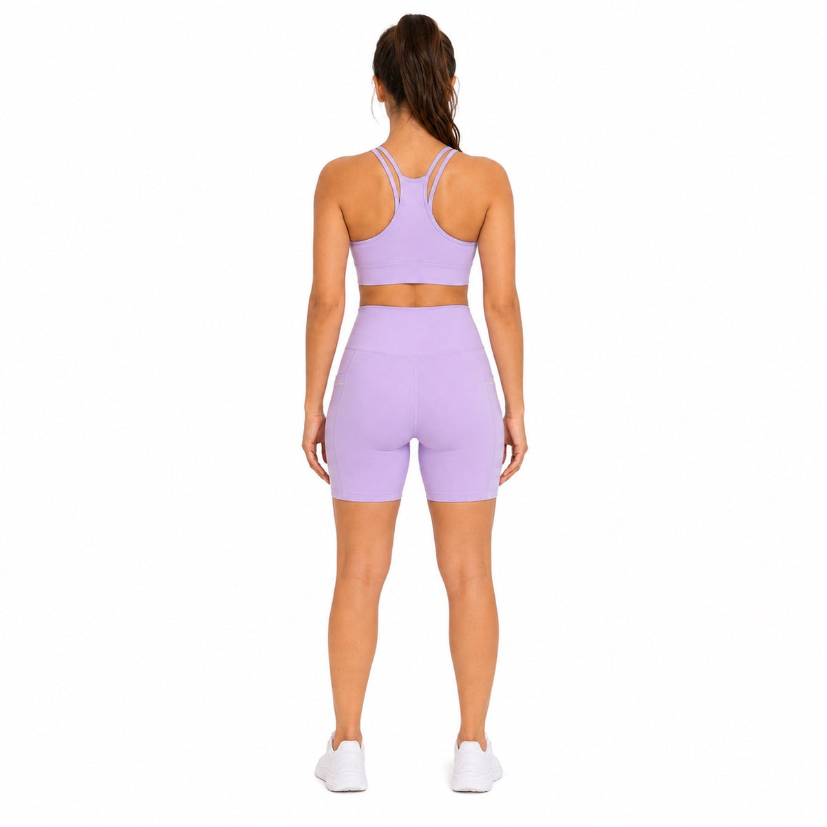 Lilac Performance Shorts with Pockets