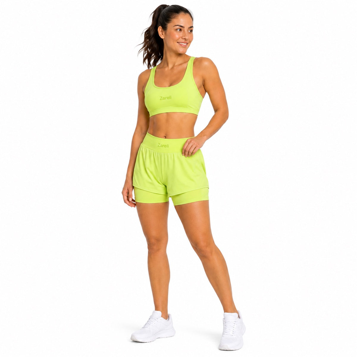 Citrus Green Air Shorts with Pockets