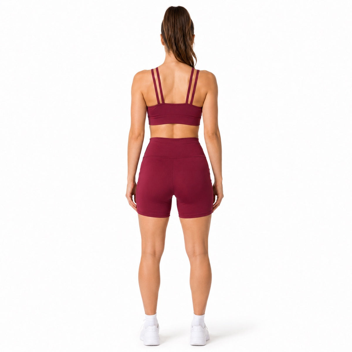 Marsala Performance Shorts with Pockets