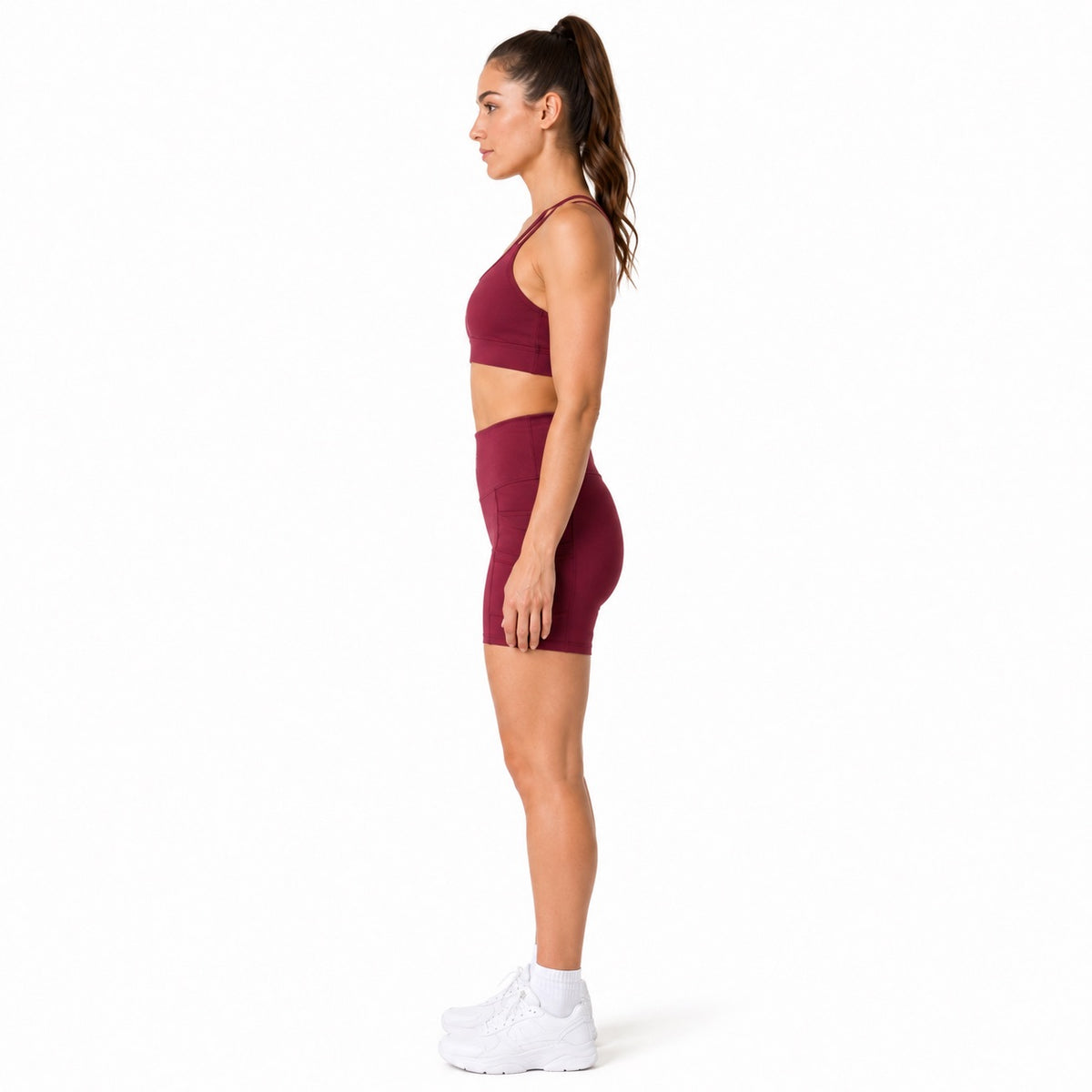 Marsala Performance Shorts with Pockets