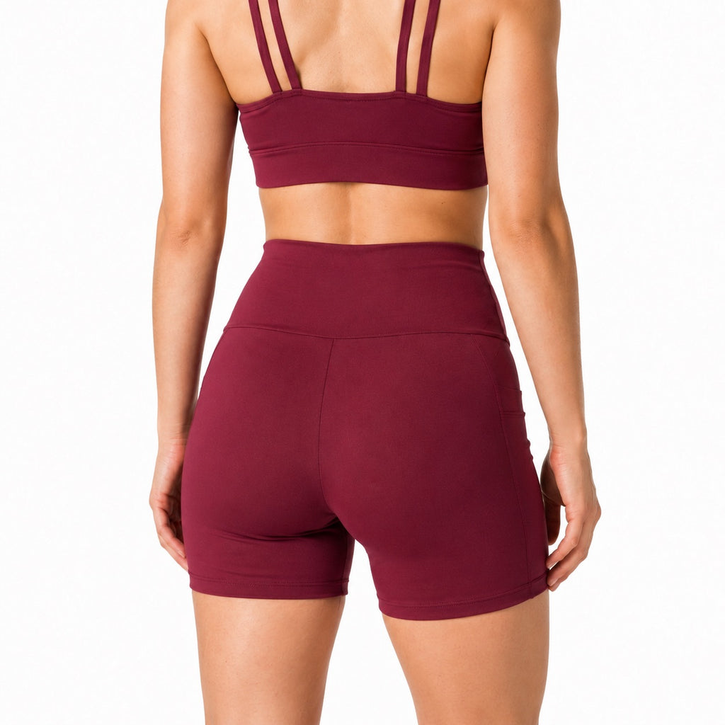 Marsala Performance Shorts with Pockets