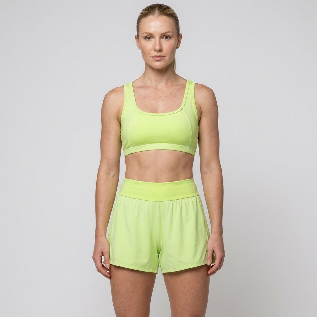 Citrus Green Air Shorts with Pockets