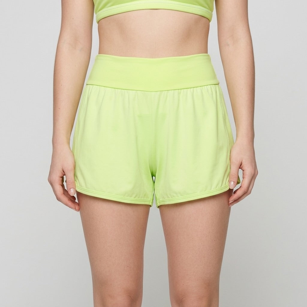 Citrus Green Air Shorts with Pockets