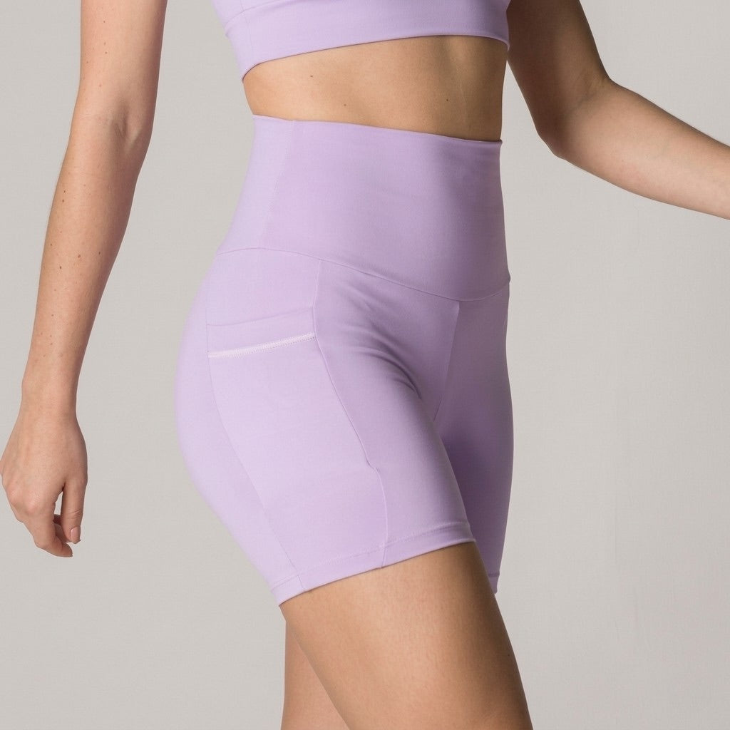 Lilac Performance Shorts with Pockets
