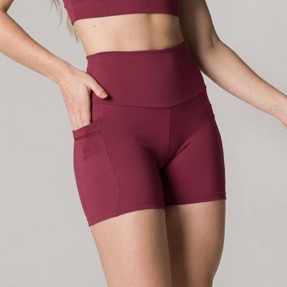Marsala Performance Shorts with Pockets