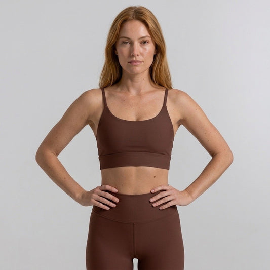 Brown Sports Tank Top